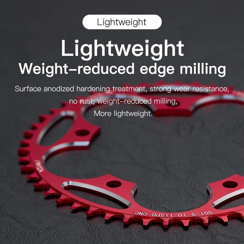 YBEKI 130BCD Chainring - CNC Machined 7075-T6 Aluminum Narrow-Wide Chainwheel for Road Bikes (38-60T Options) | 8-12 Speed Compatible | Ultra-Lightweight | Anti-Drop Design - Image 5